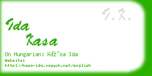 ida kasa business card